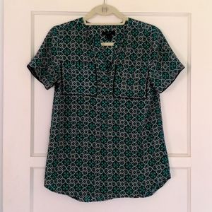 J Crew will short sleeve blouse